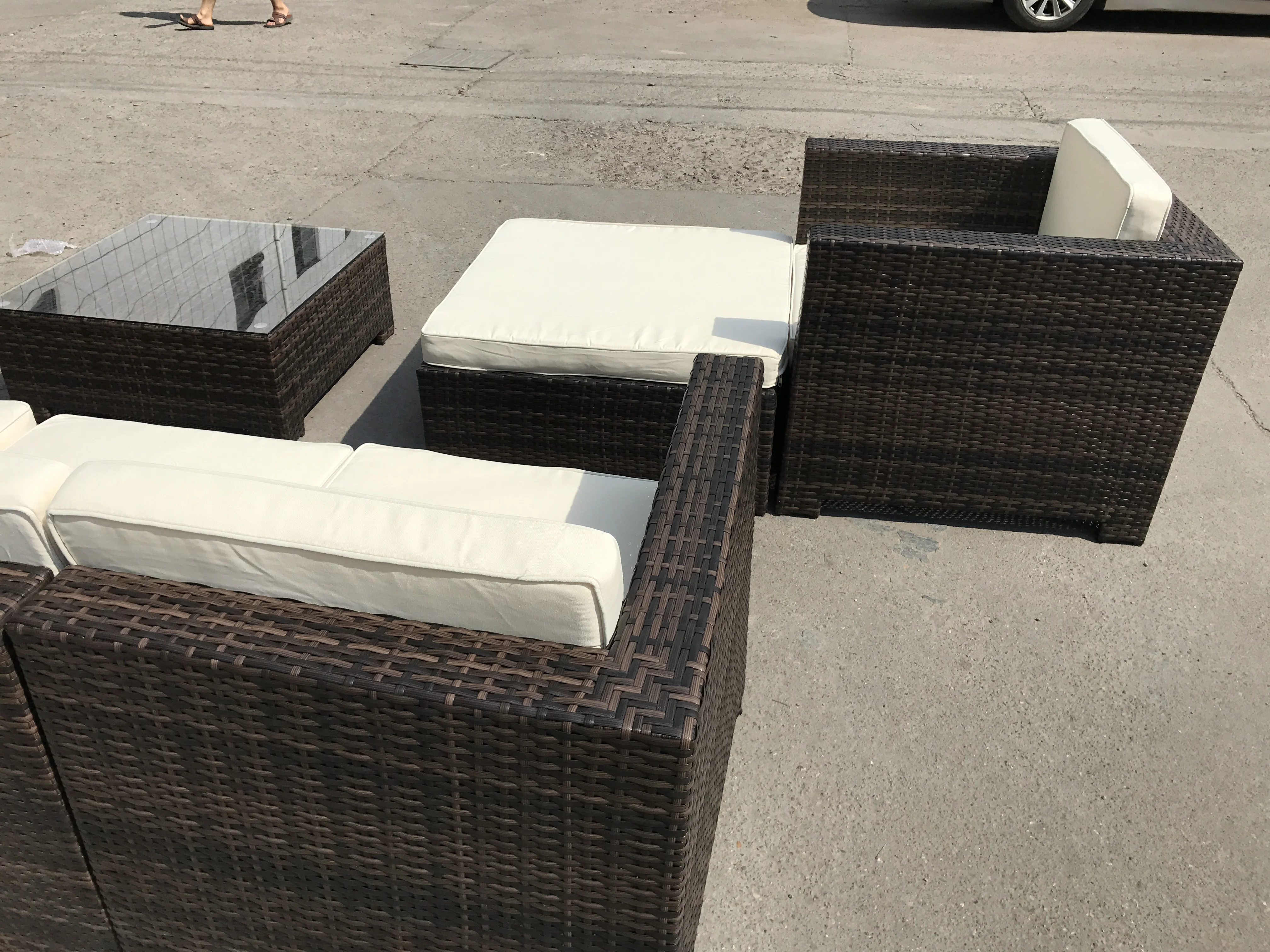 Garden Sofa Set Wicker Furniture KD Design Outdoor Furniture Set Modern Lounge Furniture Outdoor