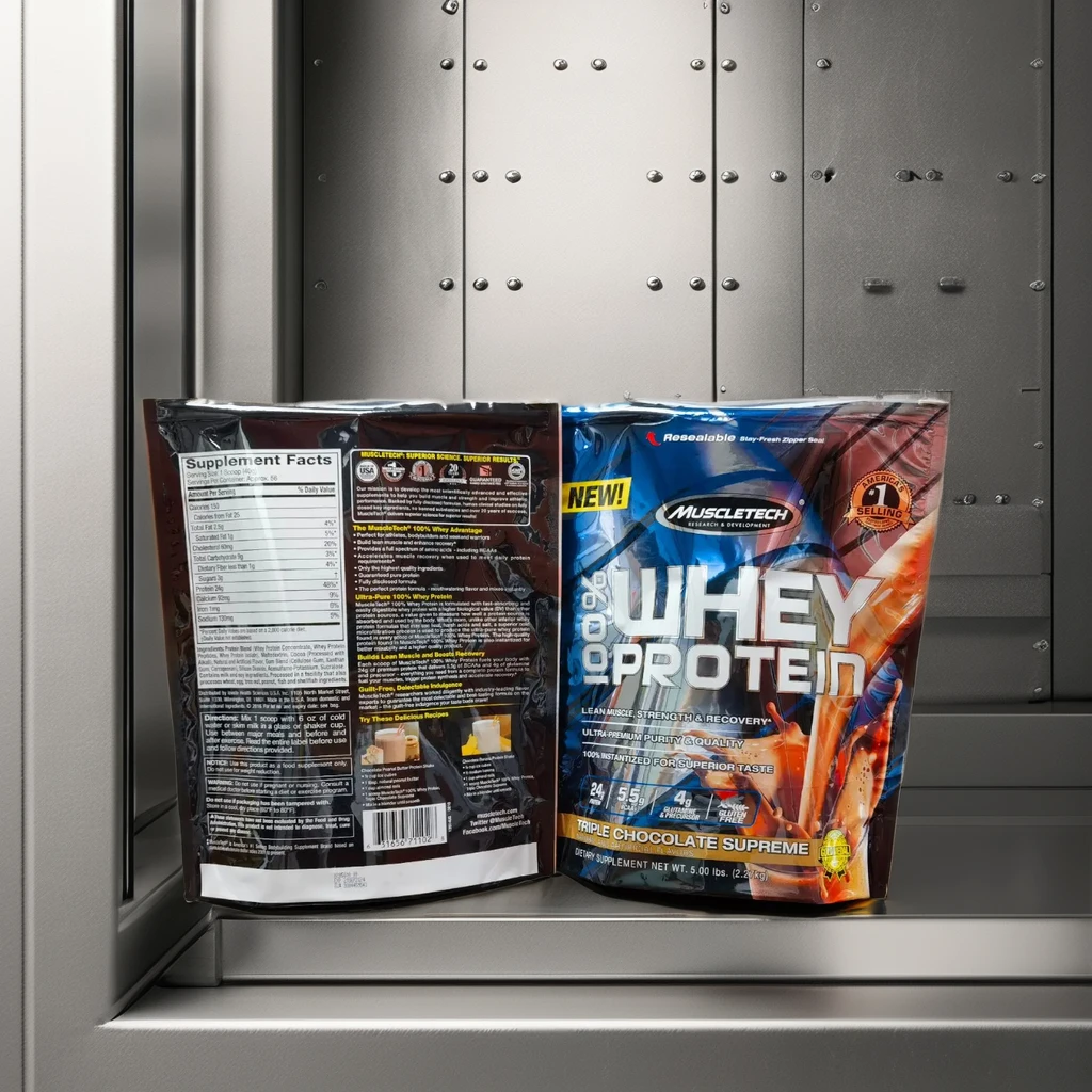 Food Grade Whey Protein Powder Stand up Pouch 1kg 2kg 5kg Ziplock Plastic Bags for Packaging & Printing