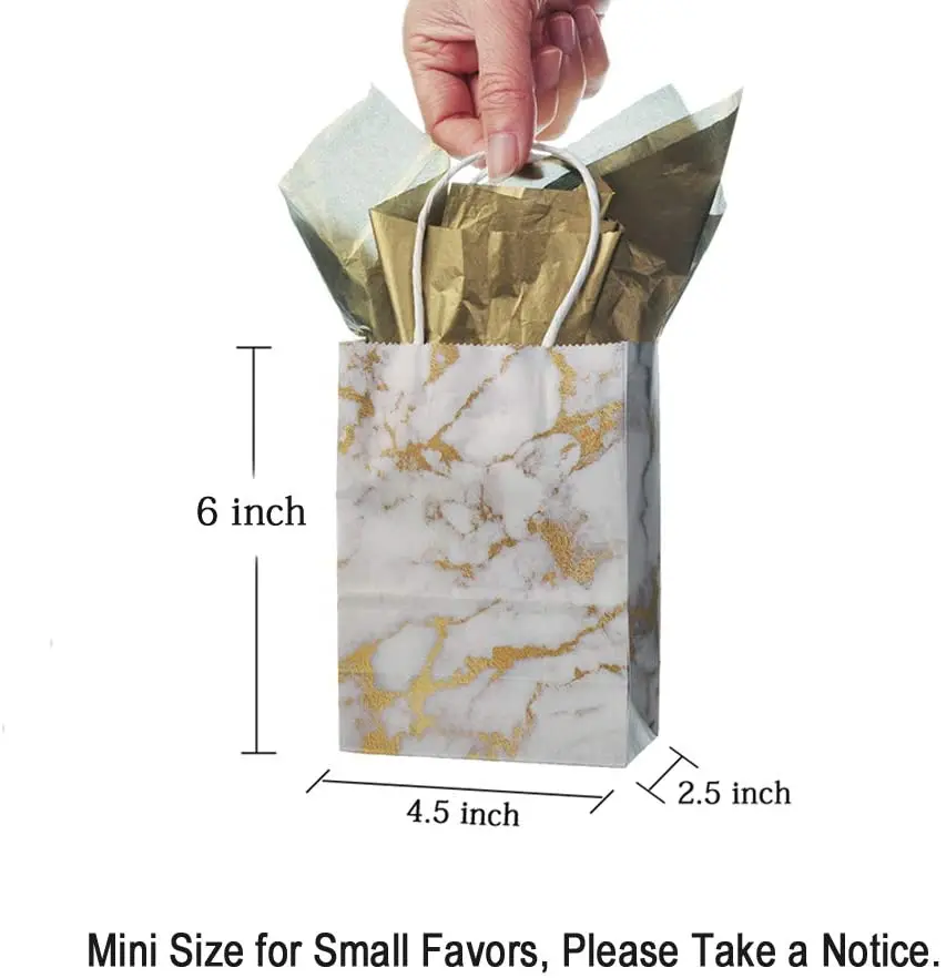 Wholesale Cheap Custom Logo Printing Pattern Color Luxury Wedding Birthday Party Gift Packaging Small Paper Bag with Handle
