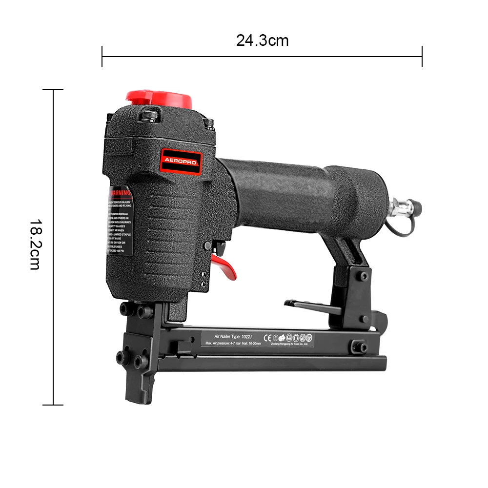 AEROPRO 1022J Professional Brad Air Nail Gun High Quality Pneumatic Nailer for Furniture Decoration Wide Crown Stapler