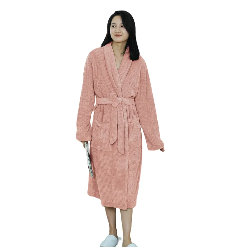 New Arrivals Comfortable customized Hotel Long Bath Robes bathrobes flannel robe