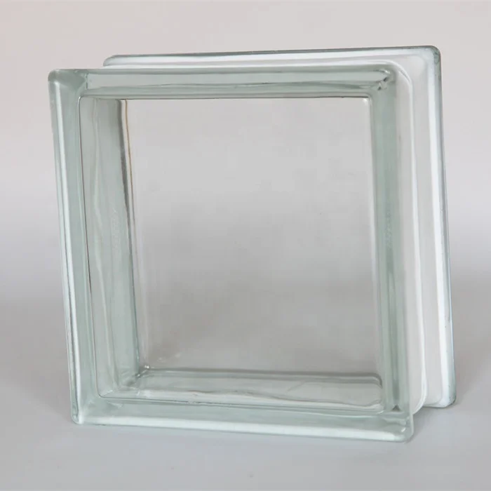 Clear Parallel Pattern Glass Block For Decorative