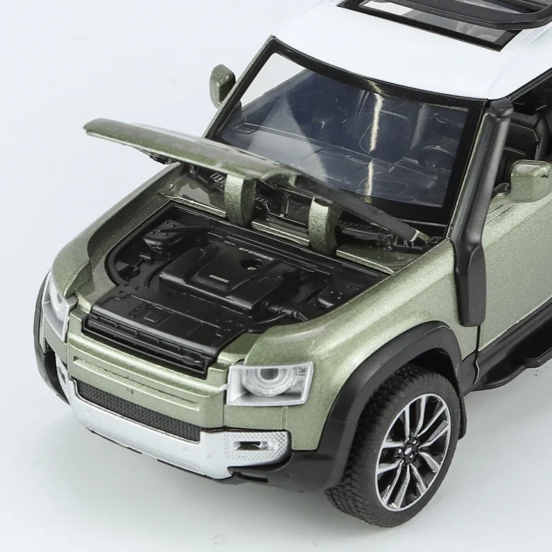 1/32  Land Rover Defender 110 Alloy Model Car Die-cast Toy Car Simulation Off-road Vehicle Model Simulation Sound-light Boy Gift
