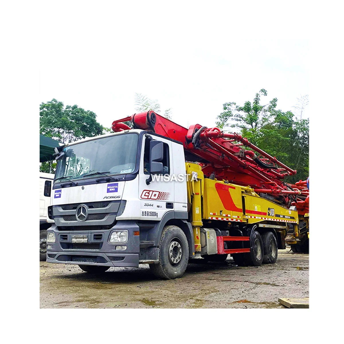 SANY Used Truck Mounted Putzmeister Diesel Hydraulic Pump Concrete Boom Pump 52 m Concrete Pump Truck for Sale