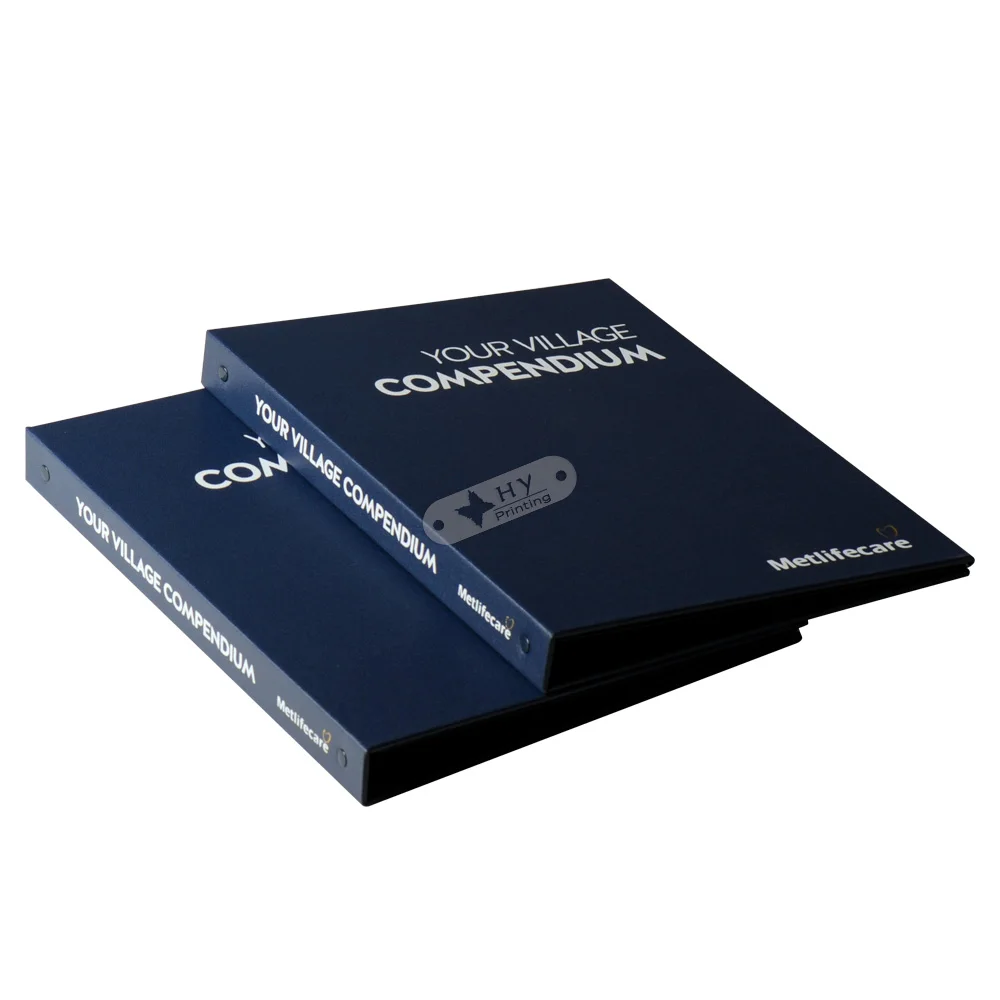 Factory wholesale custom logo cloth covered bound portfolio folder
