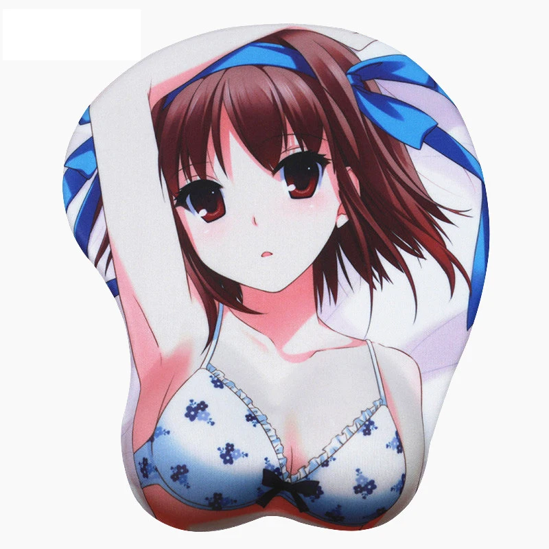 Silicone anime 3d mouse pad breast mouse pad