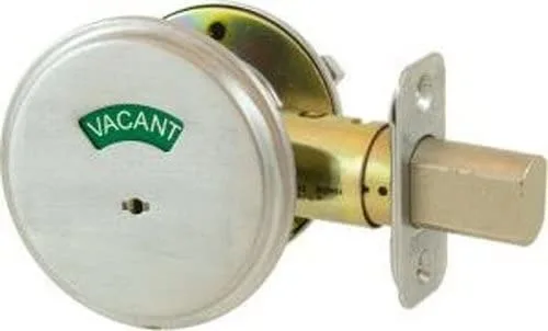 Deadbolt Occupancy IND X Thumb turn  Satin Chrome Door security lock