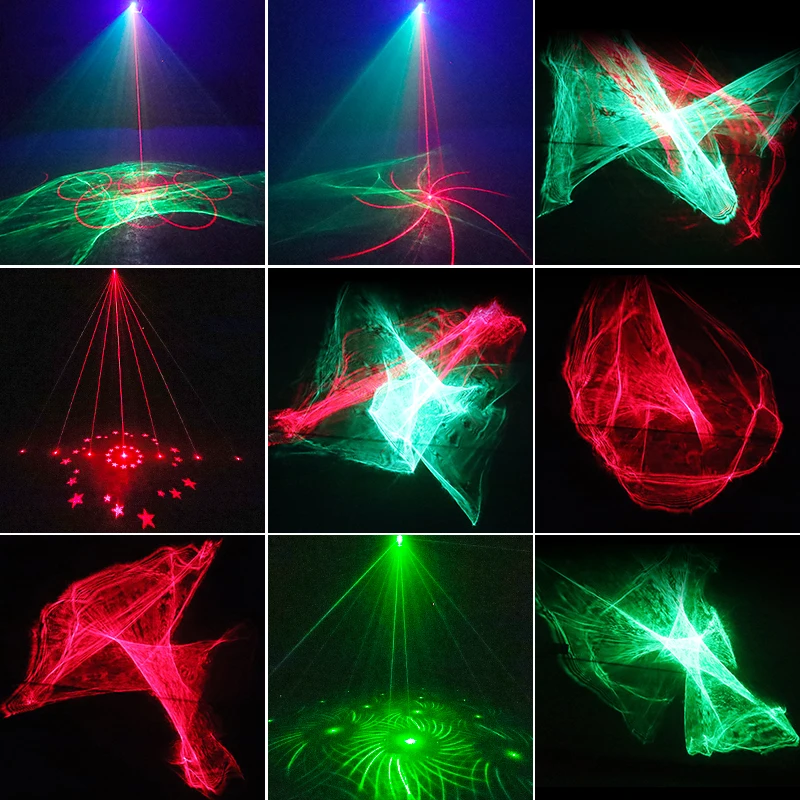 Portable remote control Northern lights effect laser strobe sound active event stage lights