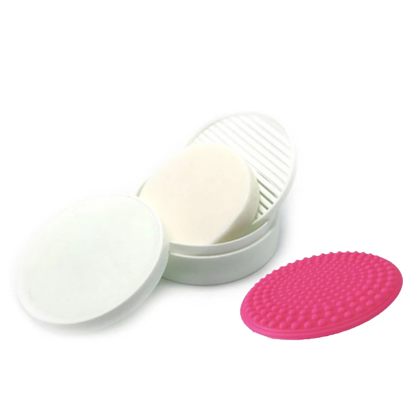 Rose Red Silicone Makeup Sponge Cleaner Pads Blender Cosmetic puff Beautiful Makeup Sponge Rubber