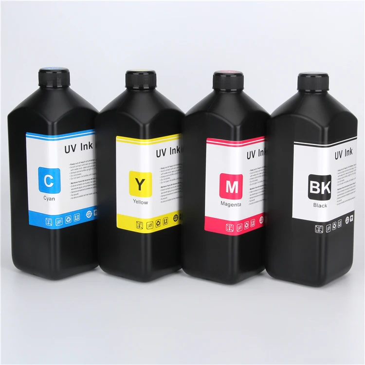 Высокое Качество CMYK W V лаком из белого матового флексографские принтеры принта на покрытии LED отверждаемые ультрафиолетовые чернила для Ricoh Efi H1625 Mt-1016G принтер