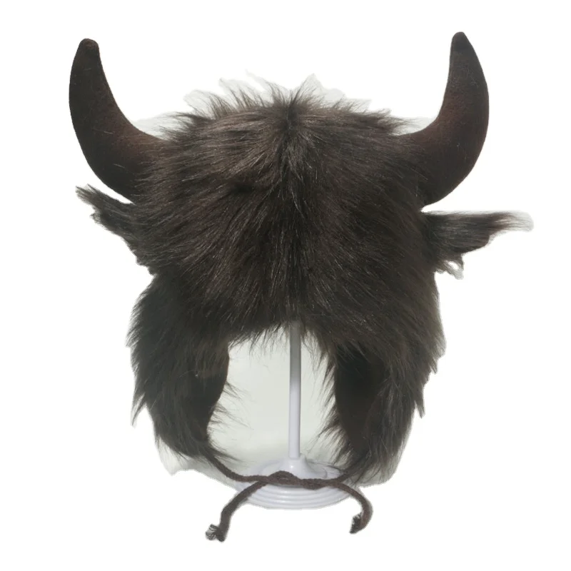 Funny party winter ear protection warm hat big horn ear protection hat Lei Feng hat