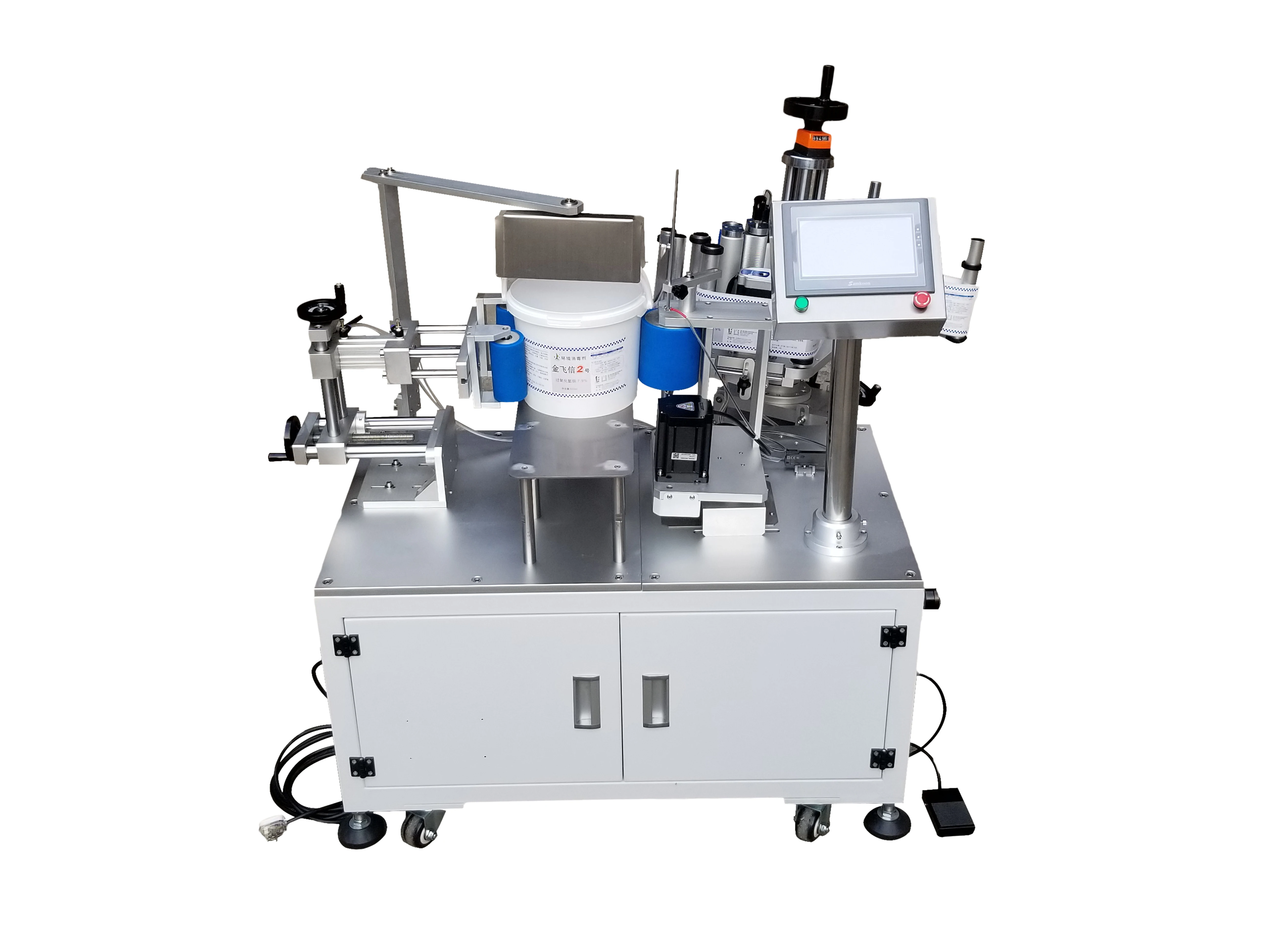 Top quality Automatic round bottle Labeling Machine for beer aluminum beverage cans plastic pail