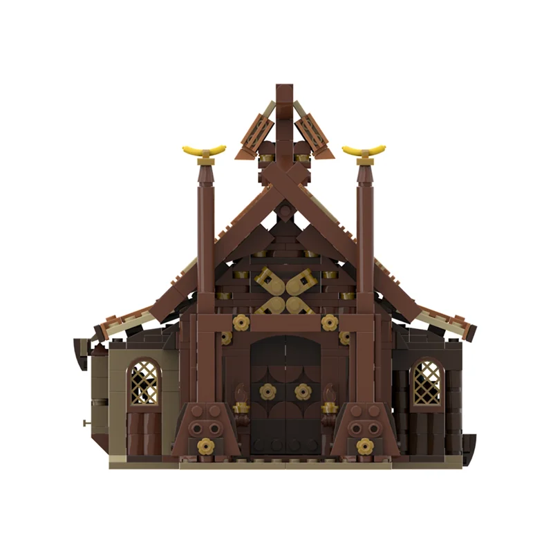 Goldmoc The Lord of DIY Bricks Toys The Ring MOC-186205 Meduseld Village Street View set Building Blocks Toys