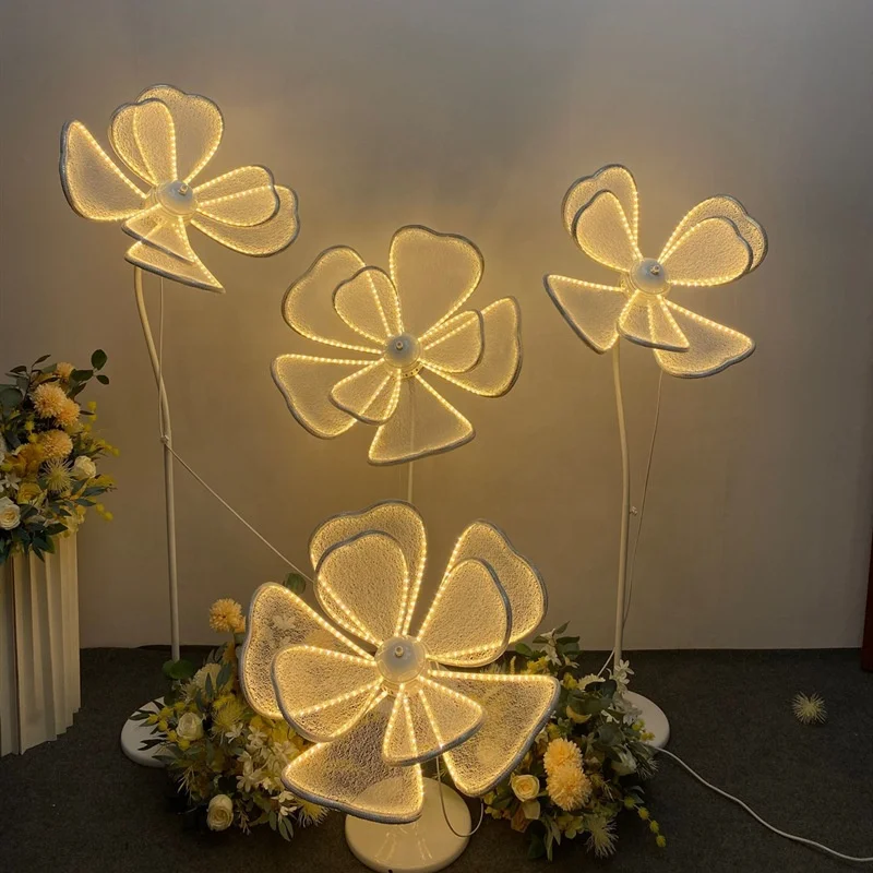 Wholesale Wedding Props Road Lead Light Flower Shape Light for Wedding Party Decor