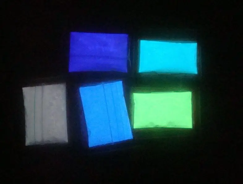 Светящаяся пудра с эффектом фотолюминесцентного пигмента