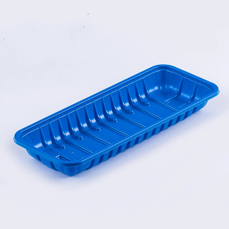 Blue color Blister PP Plastic Packaging Disposable Packing Fish Display fresh-keeping blister packaging Meat Tray
