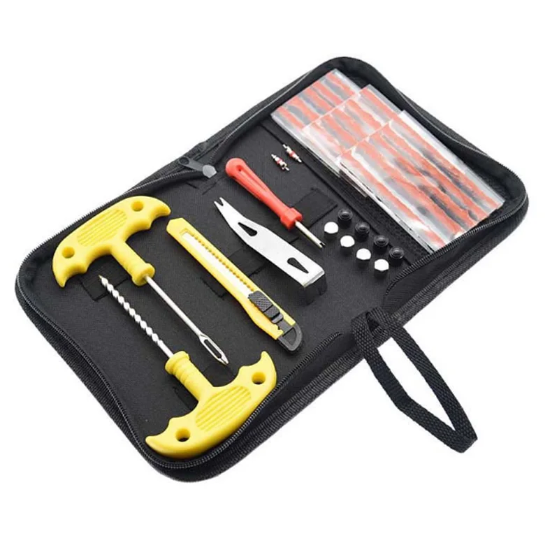 Wholesale 32 PCS Universal Car Tubeless Flat Tire Puncture Patch Emergency Tyre Repair Set Emergency Tubeless Tire Repair Kits