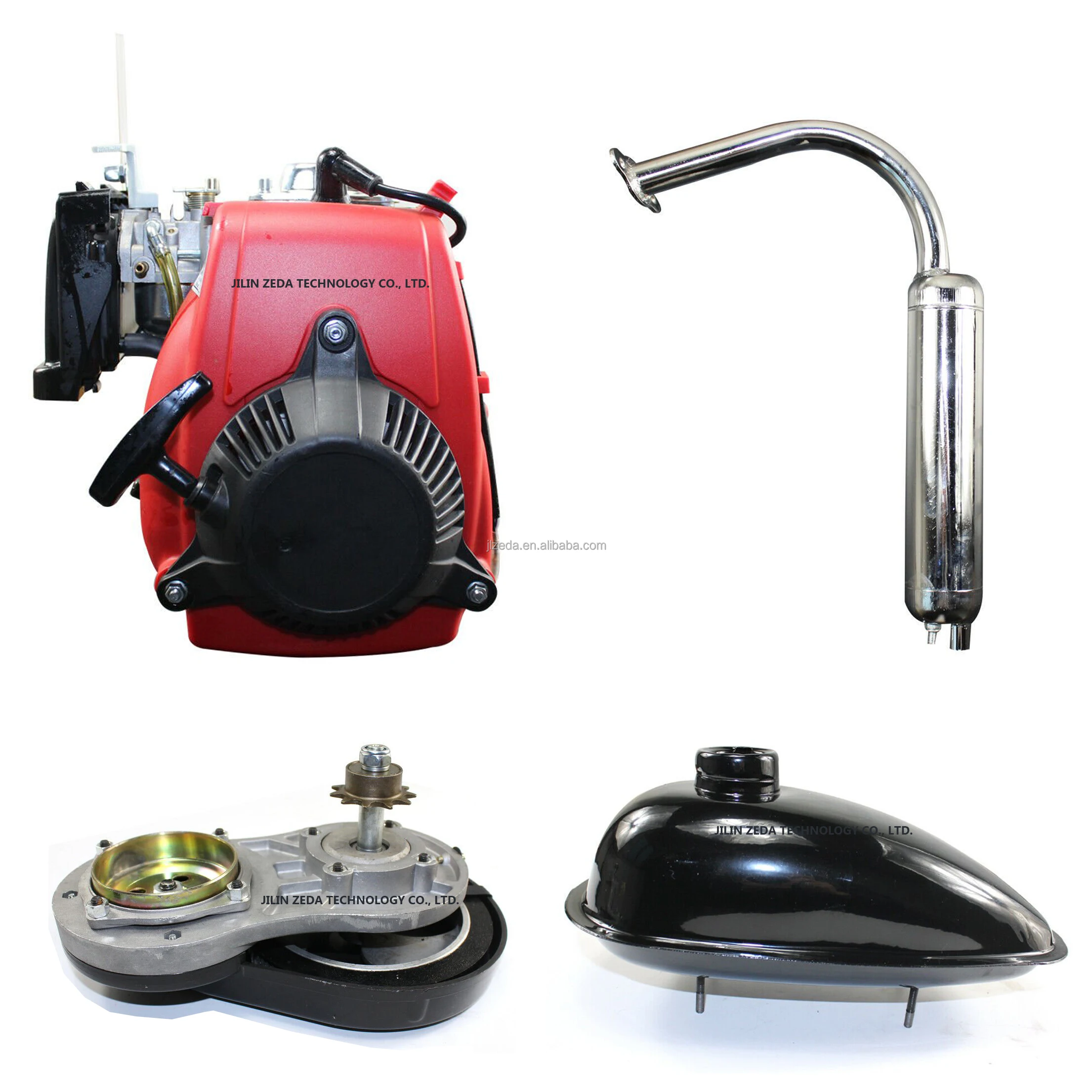 49cc OHV двигатель комплект ременного привода/цепной привод bicimoto 4-тактный Газовый мопед