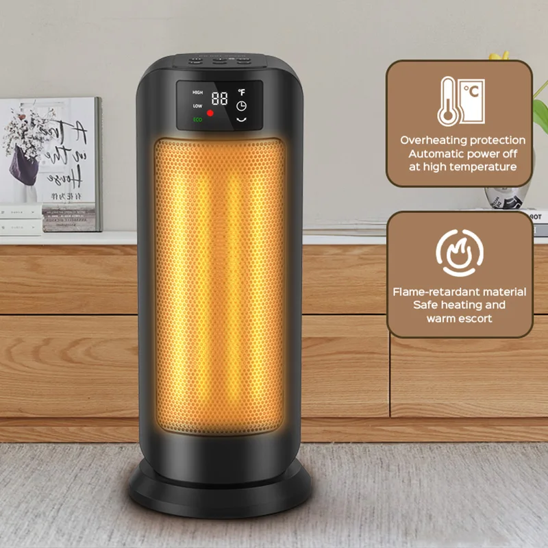 Factory Direct 900W/1500W Ceramic Electric Warm Fan Adjustable Thermostat Overheat Protection Mini PTC Infrared Heating Mode