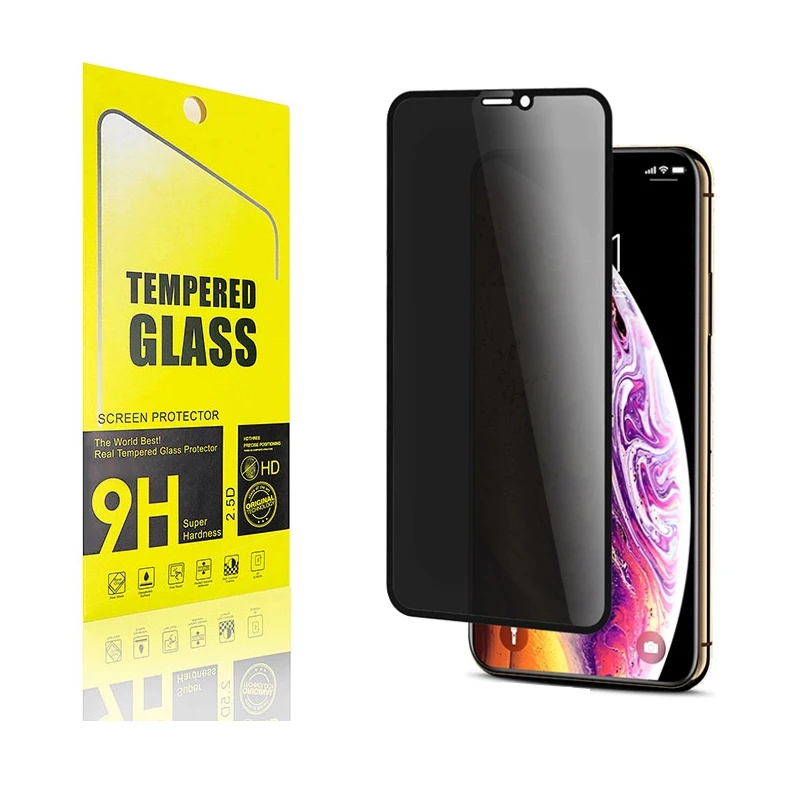 9H 2.5D Full Glue Mobile Phone Anti Spy Privacy Filter Tempered Glass Screen Protector For Xiaomi Redmi 9 9A 9C Pro Prime