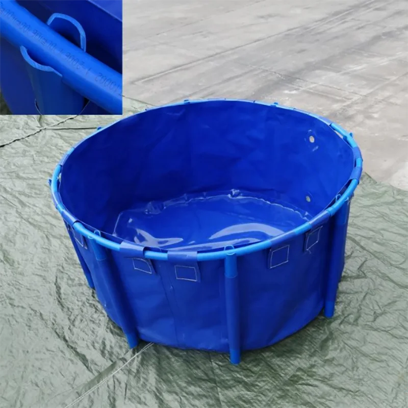 Waterproof Pvc Canvas Fish Tank Farming Round Fish Pond Tank Tarpaulin