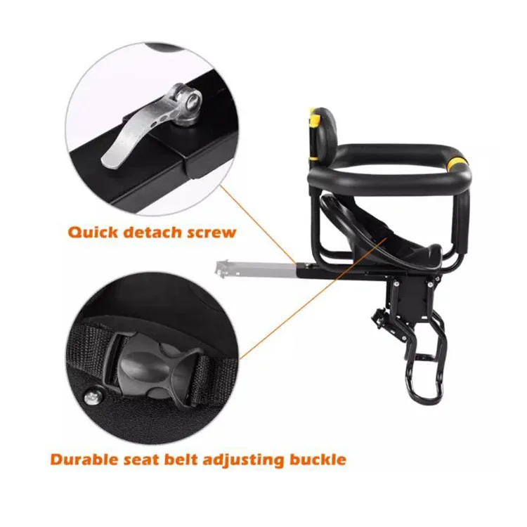 
Big black baby bicycles front mountain bike seat with the backrest 