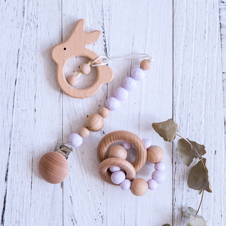 Custom Logo food grade bowknot Teething Dummy Clip Silicone Baby Pacifier Clip