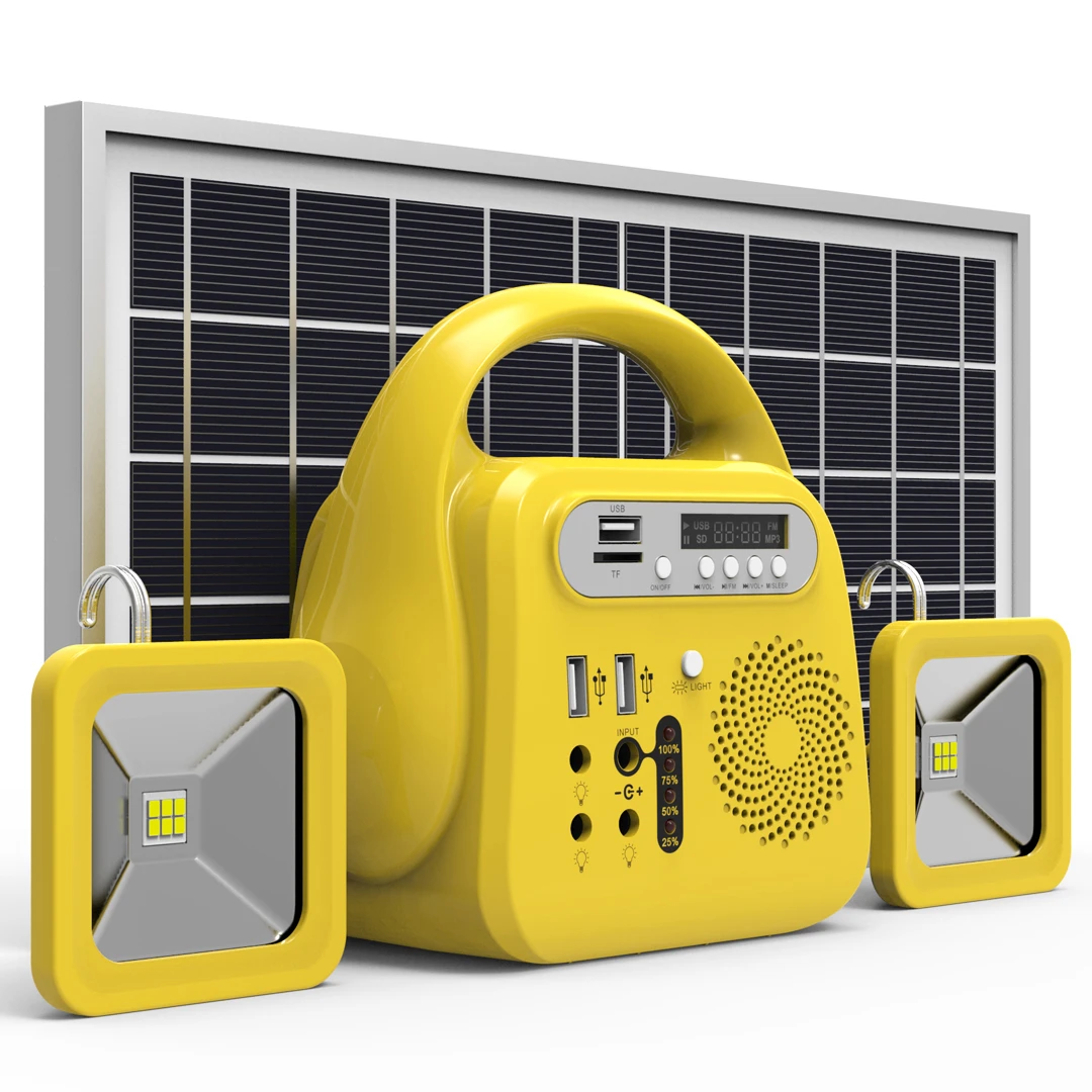 Solar Emergency Light For Home Use Off Grid Mobile Charge Portable Multifunctional Solar Lighting System Kit