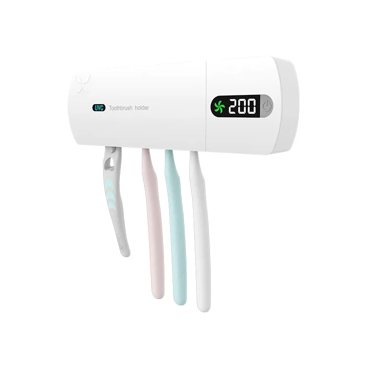 New Popular Wall Mount UV Toothbrush Sterilizer Toothbrush Holder with Fan Drying