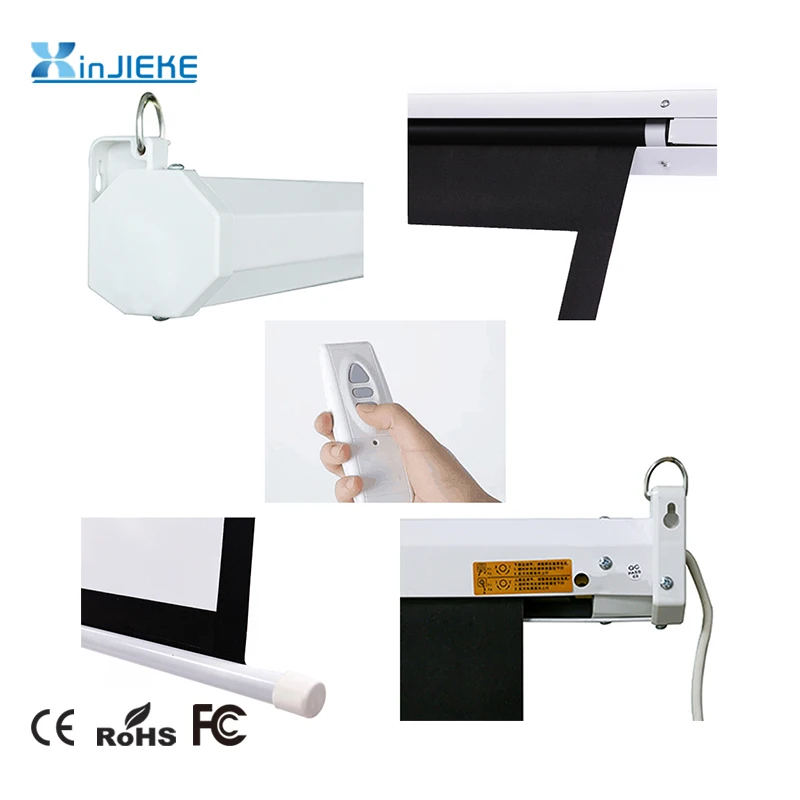  72 дюйма моторизованный проекционный экран Электрический для домашнего кинотеатра