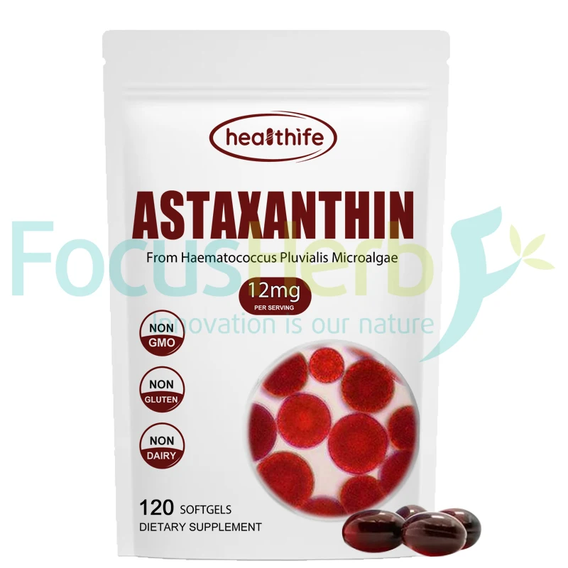 FocusHerb пищевые добавки OEM Astaxanthin 12 мг 120 Softgels астаксантин