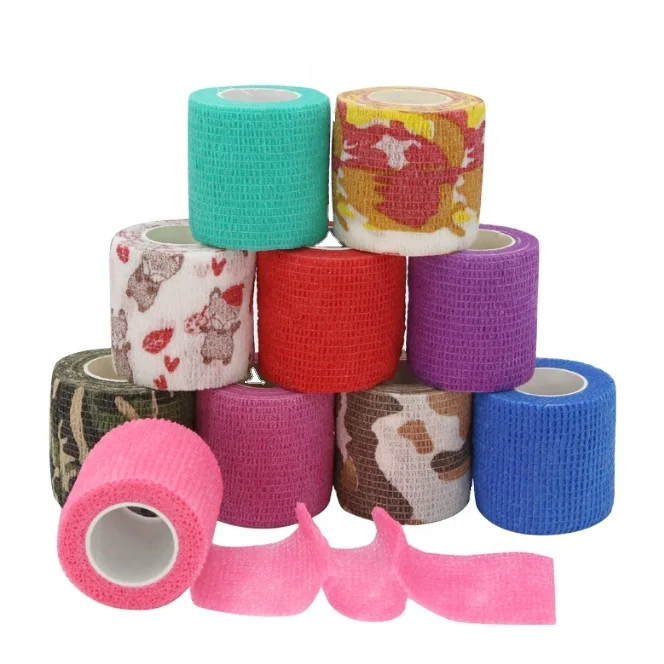 Waterproof and breathable self adhesive tape non-woven elastic sterile vet wrap cohesive bandage