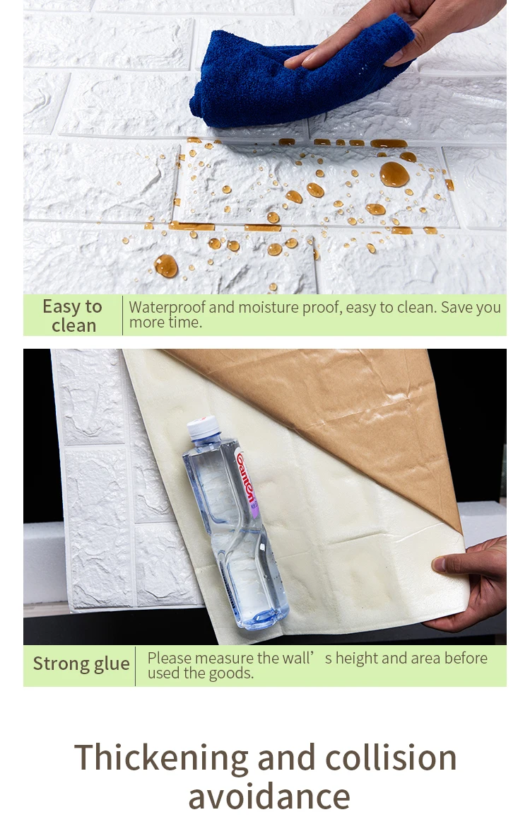 Cheap Wall paper for Sale Self Adhesive Wall Tiles foam brick 3d wall sticker wholesale home decoration color wallpaper