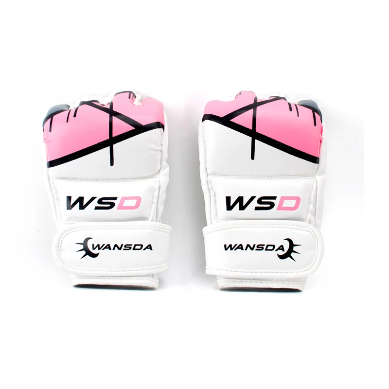 Manufacturers China Half Finger Mma Muay Womens Men Best Custom Logo Boxing Gloves
