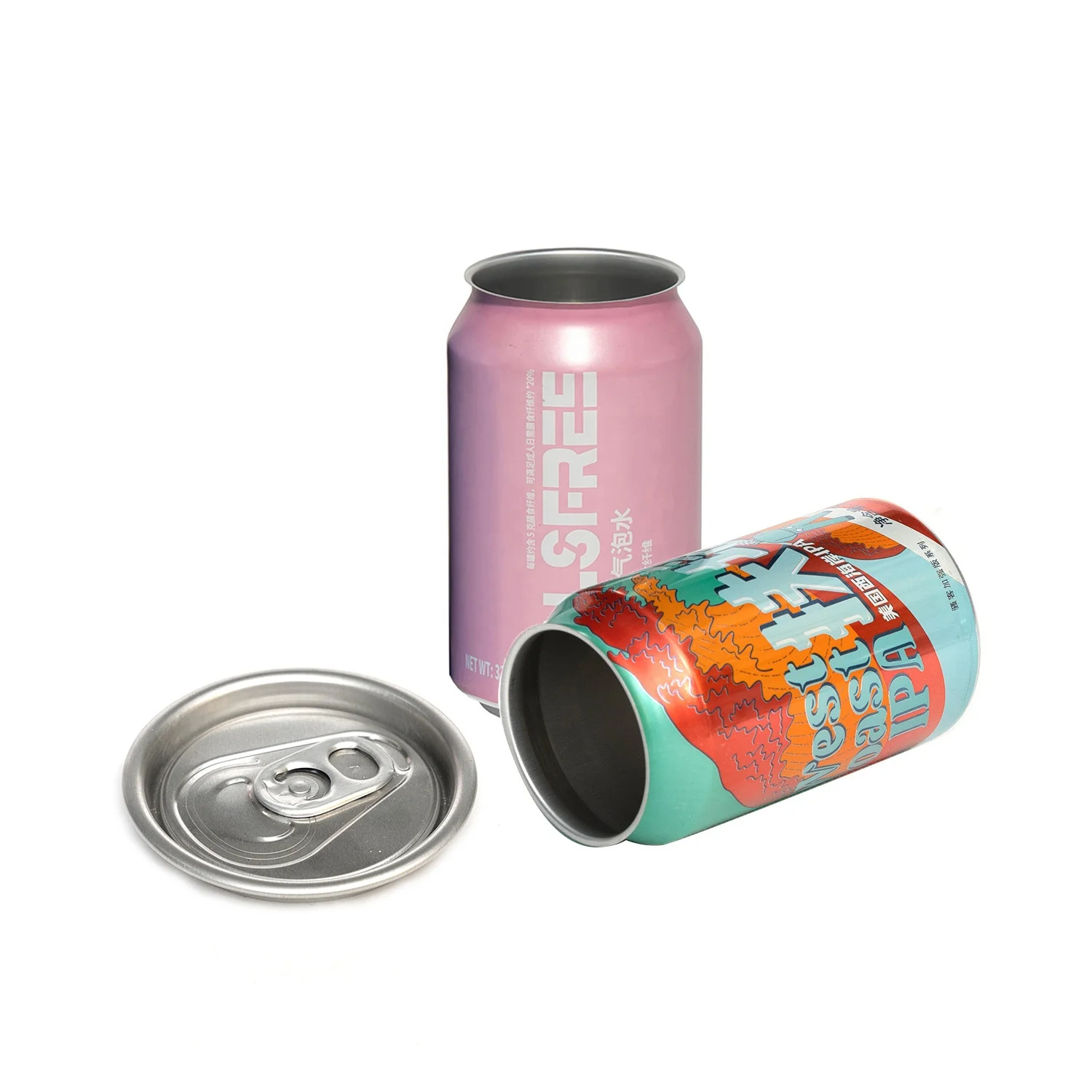 Custom Empty Printed metal tin can 250ml 330ml slim sleek Aluminum Beverage Beer Soda Drink package Cans