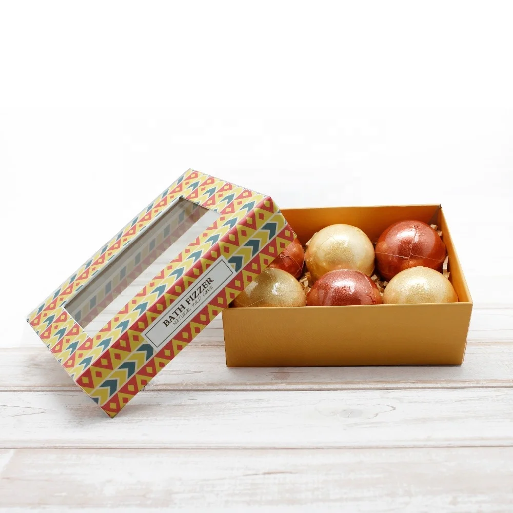 
Color handmade bubble golden mini organic relaxing spa fizzy bath bomb set 