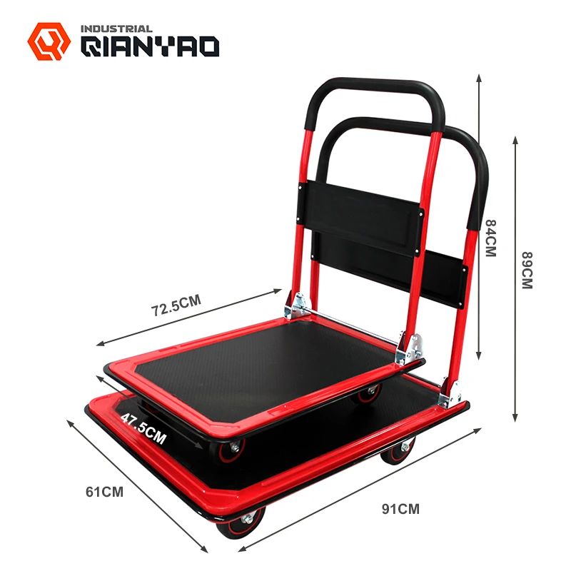 150KG Factory Customized foldable hand push platform cart trolley truck