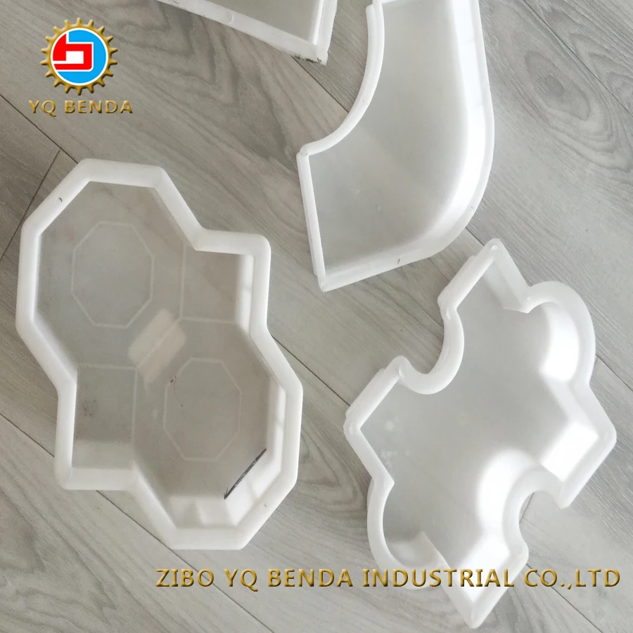 Plastic Paving Walking Way Slab Stone Bricks Molds