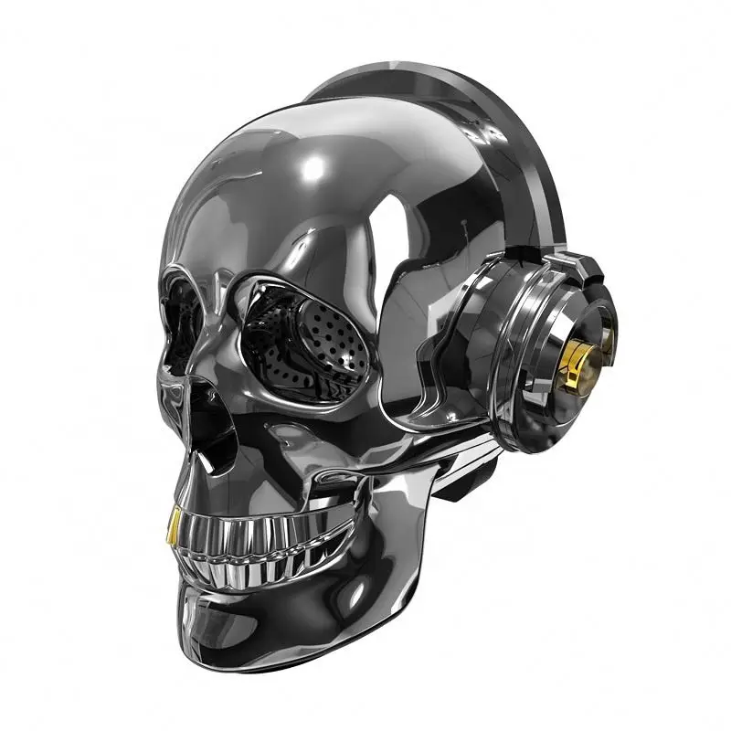 OneDer V7 Skull Portable Blue tooth Wireless Speaker Creative Gift with Handsfree Mic FM