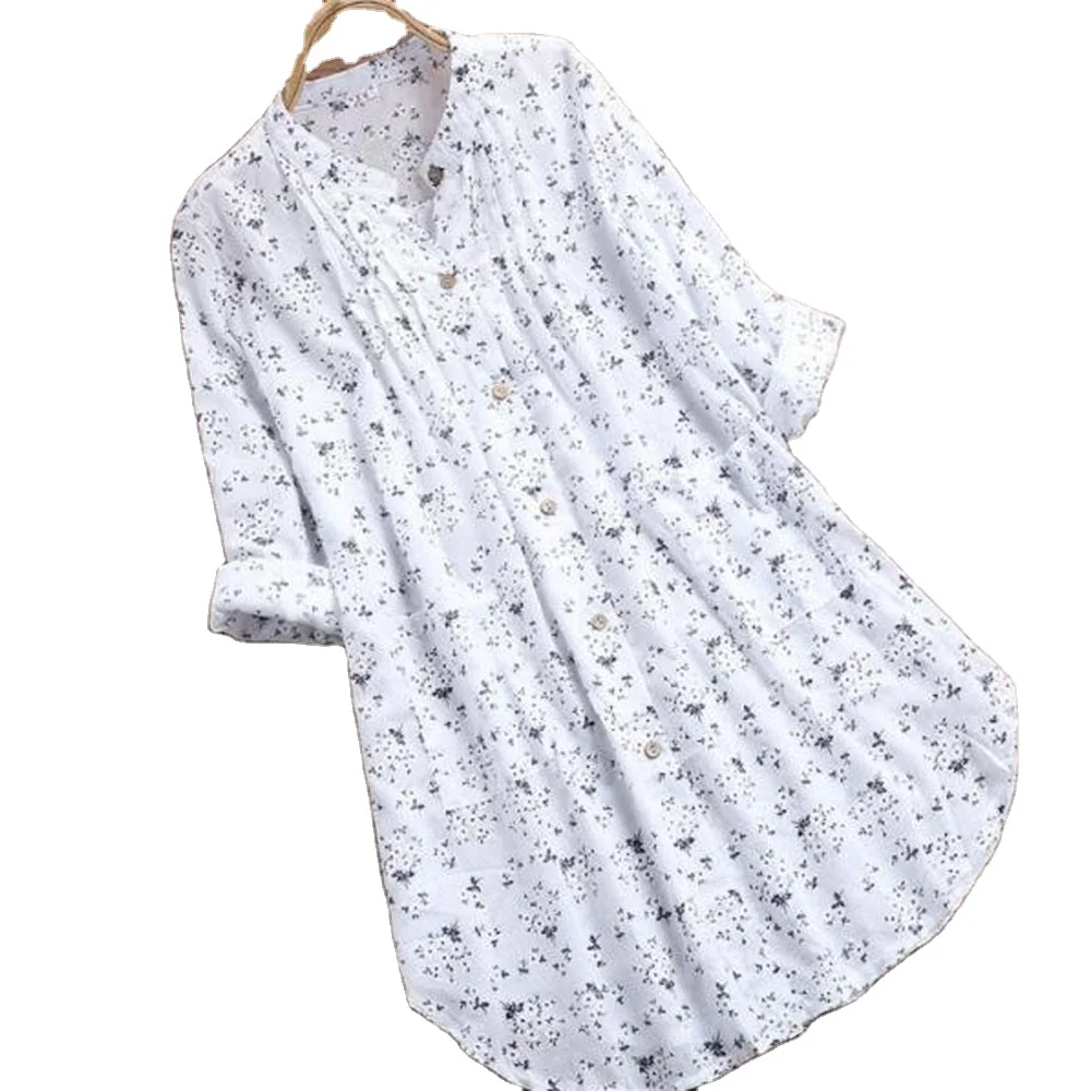 Hot Selling Church Clothing Sleeve Crop Tops Long Shirts Cotton Luxury Clothing Women for Wholesales Shirt / Blouse Casual Woven