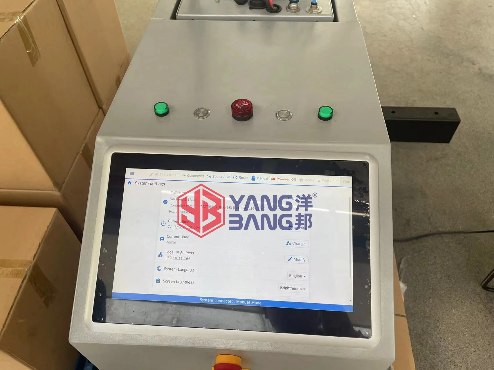 YB-MD16 Good Quality Easy to Operate Fully Automatic Carton Robotic Palletizer Packaging Machine