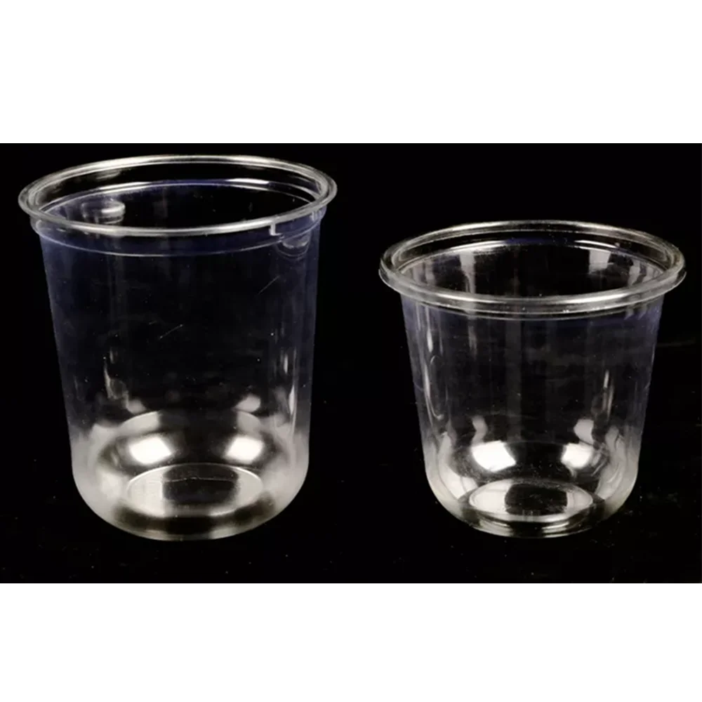 Factory Wholesale Disposable Transparent PP Material Small Food Containers Plastic Sauce Round Dessert Cups