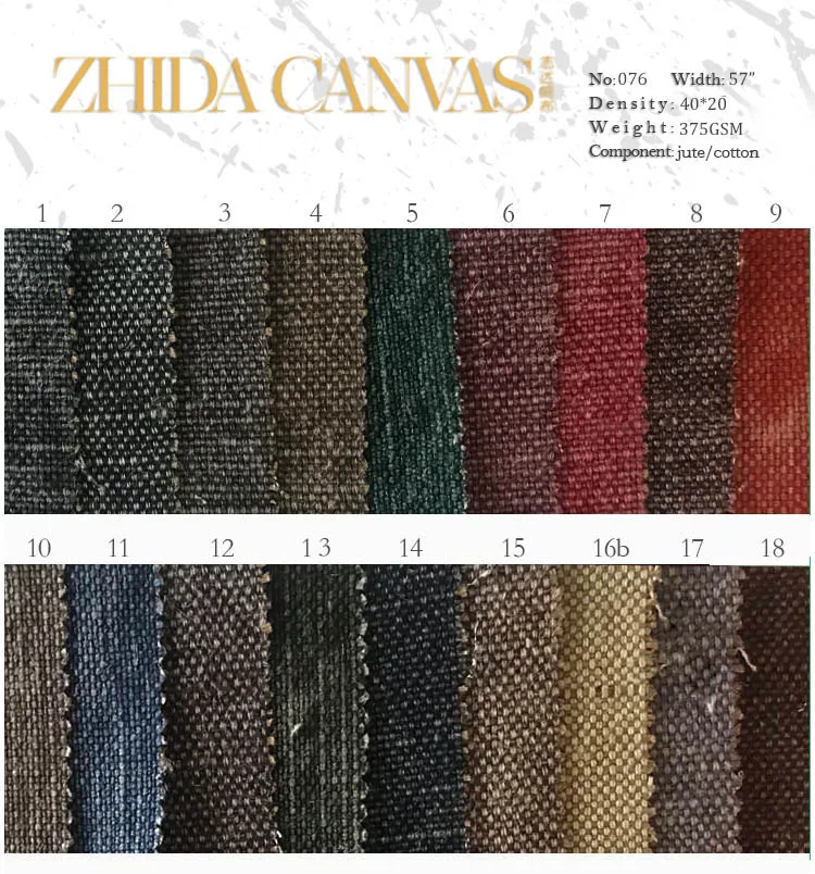 Cheap upholstery fabric with wash treatment woven jute fabric for  for sofa bag curtain