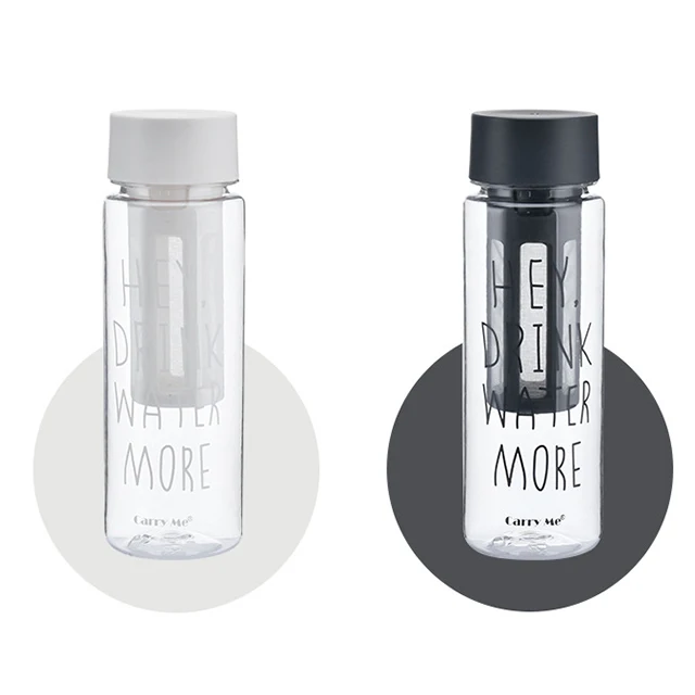 
portable thermal plastic tea infuser fruit filtering drinking water bottles 500ml bpa free for sport 
