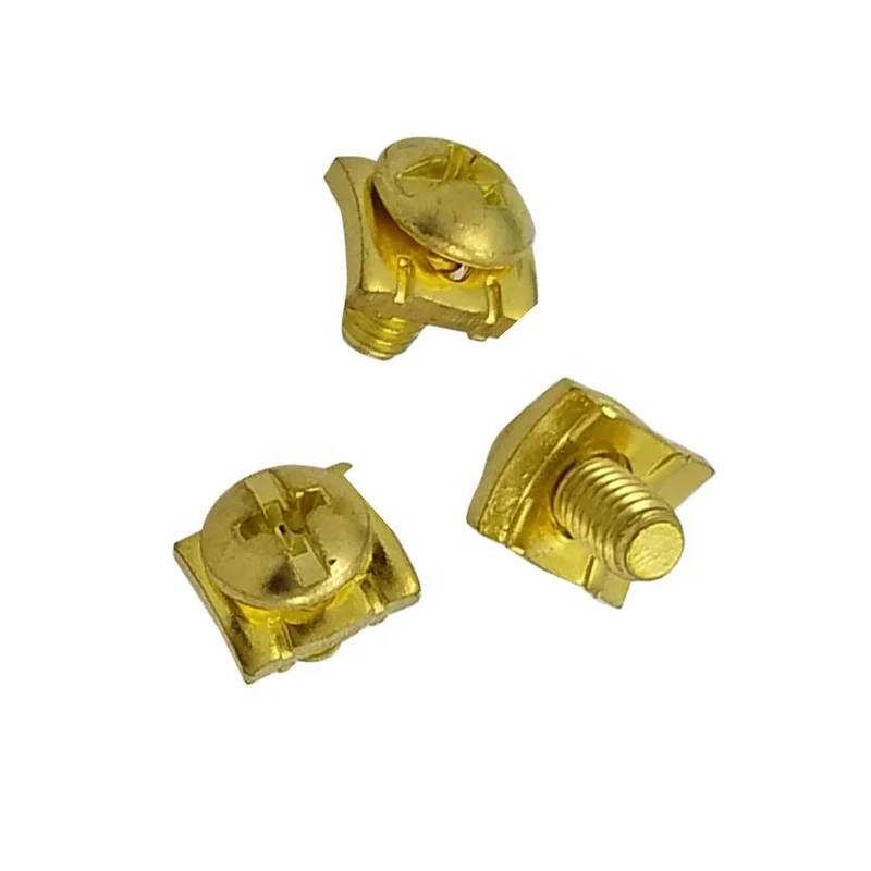 Newest M4 Terminal Box Use Cold Heading Pan Head Phillips Brass Sems Washer Screw With Rectangular Washer