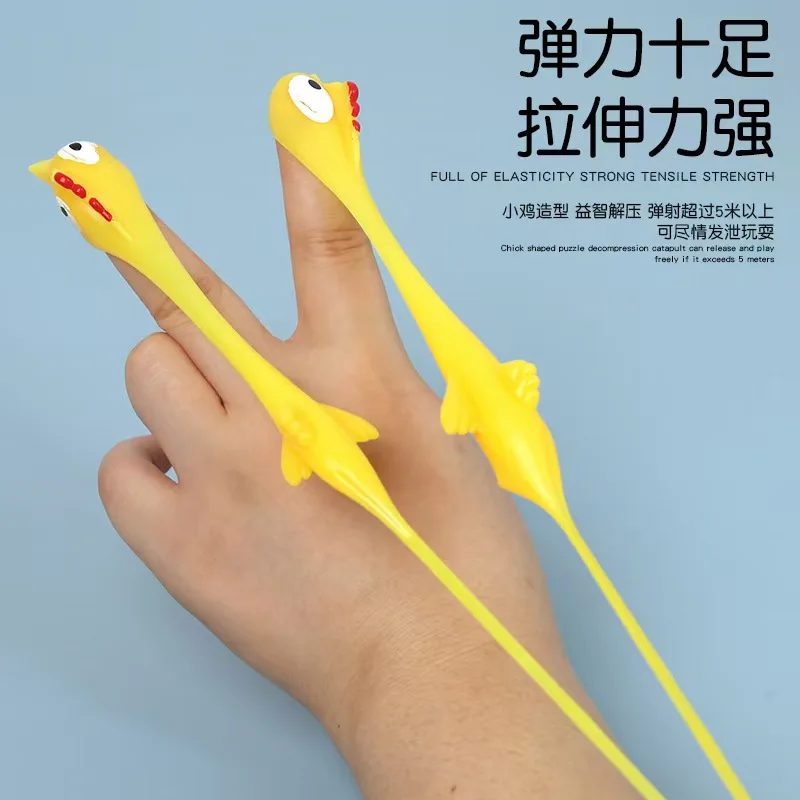Catapult turkey TPR launch chickens fun toys  new strange toys wholesale Angry Turkey Squeeze & Vent Dinosaur Toys