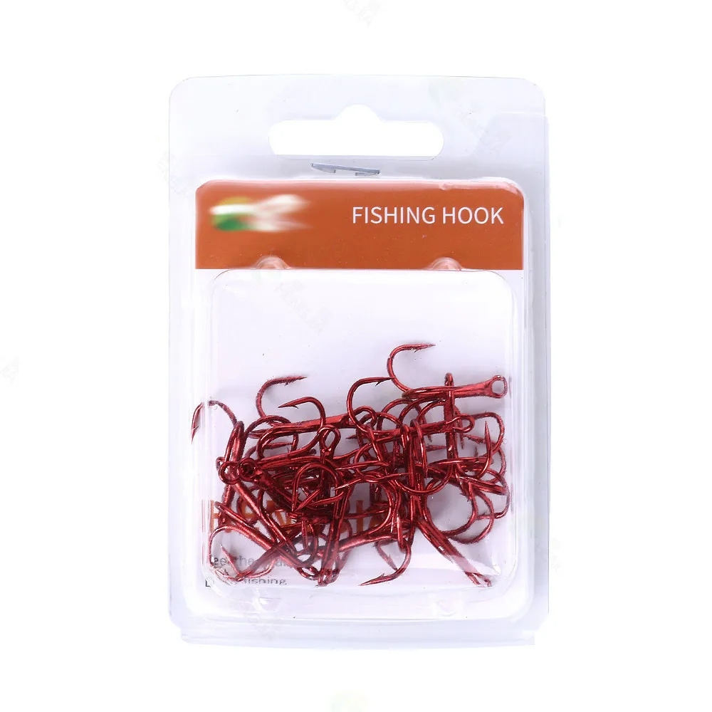 Pesca Isca Fishing Lures Fishing Artificial 20 Boxed Red Three Enhanced Fishing Hook Three Claw Pescaria Alat Pancing Otal Kit