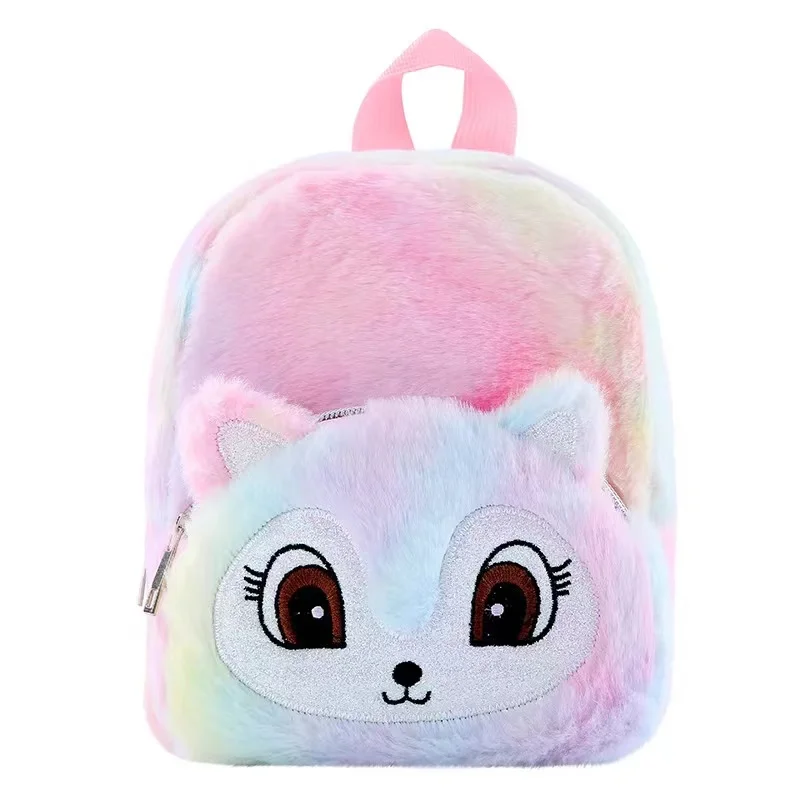 Cute Fashion Cartoon Plush Bag School Backpack For Kids Girls