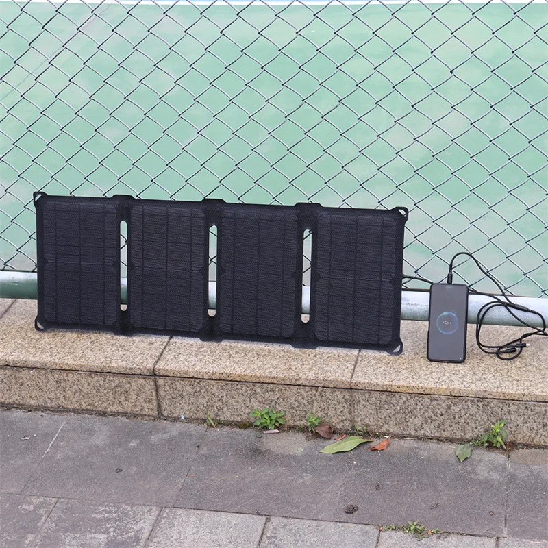 28W 7V Solarparts 300*200*60mm Foldable Solar Panels Monocrystalline Cells with ETFE Film Surface