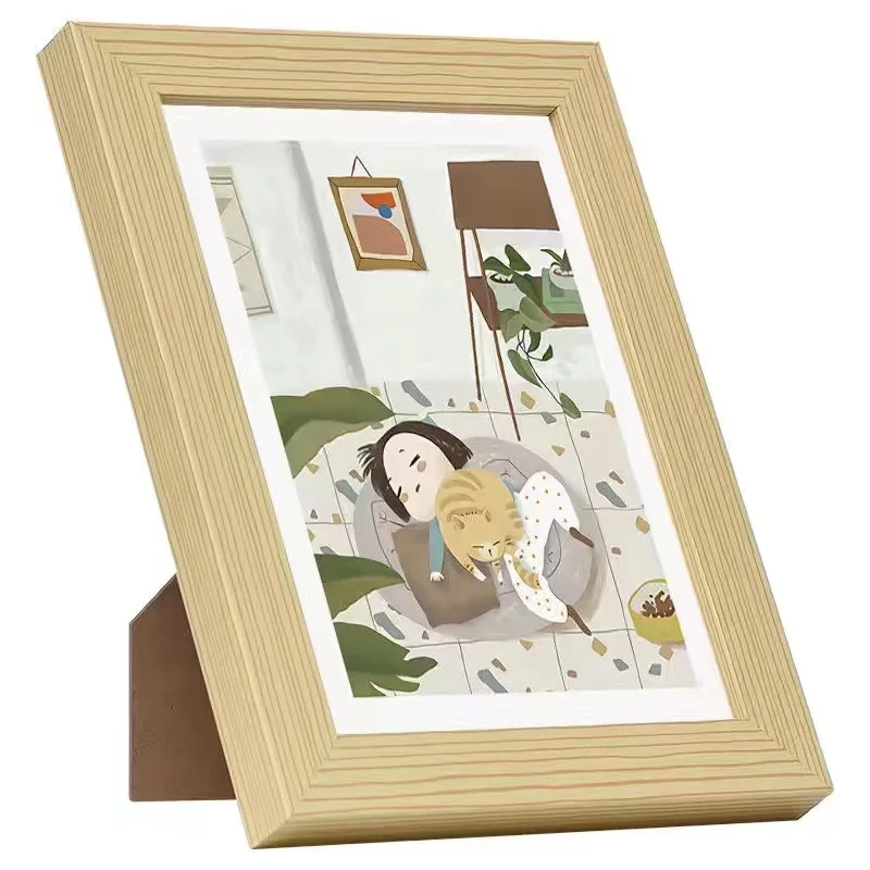 New Design Double Sided Wooden Picture Home Decoration Wood Square Photo Frame